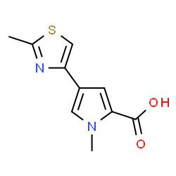1-甲基-4-(2-甲基-1,3-噻唑-4-基)-1H-吡咯-2-羧酸图片