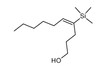 (E)-4-(trimethylsilyl)dec-4-en-1-ol结构式