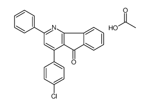 acetic acid,4-(4-chlorophenyl)-2-phenylindeno[1,2-b]pyridin-5-one结构式