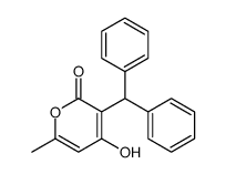 3-benzhydryl-4-hydroxy-6-methylpyran-2-one Structure