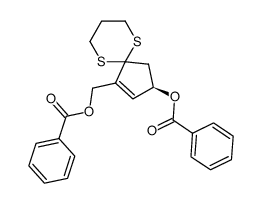 (9R)-9-benzoyloxy-7-benzoyloxymethyl-1,5-dithiaspiro<5.4>dec-7-ene Structure