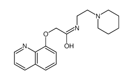 N-(2-piperidin-1-ylethyl)-2-quinolin-8-yloxyacetamide结构式