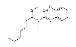 3-(2-fluorophenyl)-1-methyl-1-(1-methylsulfanylheptyl)urea结构式