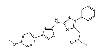 {2-[4-(4-Methoxy-phenyl)-thiazol-2-ylamino]-4-phenyl-thiazol-5-yl}-acetic acid结构式