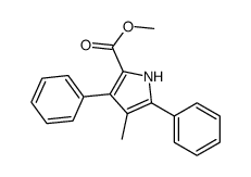 methyl 4-methyl-3,5-diphenyl-1H-pyrrole-2-carboxylate结构式