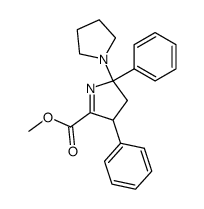 2',4'-Diphenyl-2,3,4,5,3',4'-hexahydro-2'H-[1,2']bipyrrolyl-5'-carboxylic acid methyl ester结构式