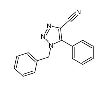 1-benzyl-5-phenyltriazole-4-carbonitrile结构式