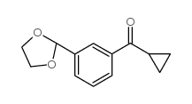 CYCLOPROPYL 3-(1,3-DIOXOLAN-2-YL)PHENYL KETONE Structure