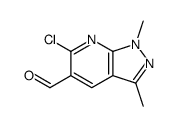 6-CHLORO-1,3-DIMETHYL-1H-PYRAZOLO[3,4-B]PYRIDINE-5-CARBALDEHYDE结构式