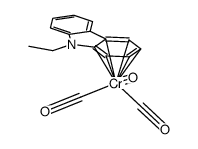 chromium tricarbonyl N-ethylcarbazole complex Structure