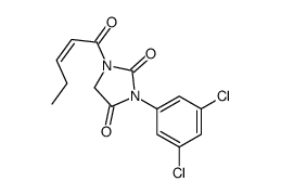 3-(3,5-dichlorophenyl)-1-[(E)-pent-2-enoyl]imidazolidine-2,4-dione结构式