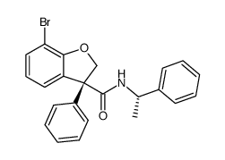 N-(7-bromo-3-phenyl-2,3-dihydrobenzofuran-3-oyl)-1-amino-1-phenylethane结构式