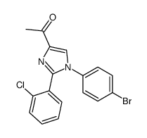 1-[1-(4-bromophenyl)-2-(2-chlorophenyl)imidazol-4-yl]ethanone Structure