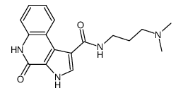 N-(3-dimethylamino-propyl)-4-oxo-4,5-dihydro-3H-pyrrolo[2,3-c]quinoline-1-carboxamide结构式