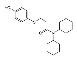N,N-dicyclohexyl-3-(4-hydroxyphenyl)sulfanylpropanamide Structure