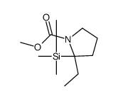 methyl 2-ethyl-2-trimethylsilylpyrrolidine-1-carboxylate结构式