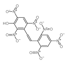 2,4,6-trinitro-3-[2-(2,4,6-trinitrophenyl)ethenyl]phenol结构式