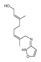 3,7-dimethyl-8-(1,2-oxazol-3-ylamino)octa-2,6-dien-1-ol Structure