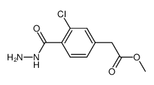 (3-chloro-4-hydrazinocarbonylphenyl)acetic acid methyl ester结构式