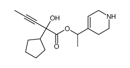 1-(1,2,3,6-tetrahydropyridin-4-yl)ethyl 2-cyclopentyl-2-hydroxypent-3-ynoate Structure