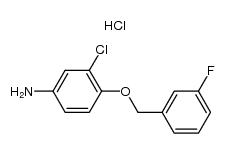 3-chloro-4-(3-fluoro-benzyloxy)-phenylamine hydrochloride Structure