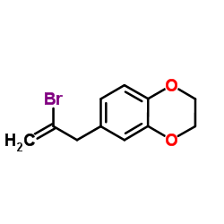 6-(2-Bromo-2-propen-1-yl)-2,3-dihydro-1,4-benzodioxine结构式