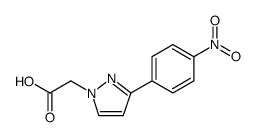 1H-Pyrazole-1-acetic acid, 3-(4-nitrophenyl)结构式