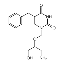 1-((2-hydroxy-1-(aminomethyl)ethoxy)methyl)-5-benzyluracil结构式