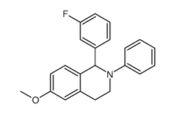 1-(3-fluorophenyl)-6-methoxy-2-phenyl-3,4-dihydro-1H-isoquinoline结构式