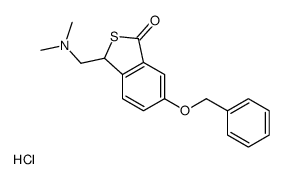 3-[(dimethylamino)methyl]-6-phenylmethoxy-3H-2-benzothiophen-1-one,hydrochloride结构式