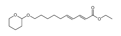 ethyl 10-<(tetrahydropyran-2'-yl)oxy>-(2E,4E)-decadienoate Structure