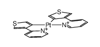 cis-((2-(2-thienyl)pyridine)(1-))2platinum(II) Structure