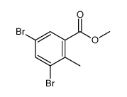 Methyl 3,5-dibromo-2-methylbenzoate结构式