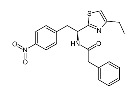 N-[1-(4-ethylthiazol-2-yl)-2-(4-nitrophenyl)ethyl]-2-phenylacetamide结构式