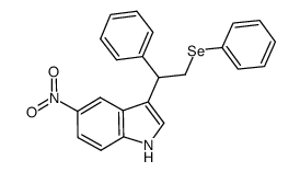3-(1-phenyl-2-phenylselenoethyl)-5-nitro-1H-indole结构式