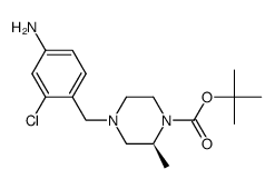 tert-butyl (2S)-4-[(4-amino-2-chlorophenyl)methyl]-2-methylpiperazine-1-carboxylate结构式