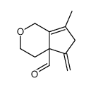 1,3,4,4a,5,6-hexahydro-7-methyl-5-methylenecyclopenta[c]pyran-4a-carbaldehyde Structure