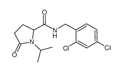 N-[(2,4-dichlorophenyl)methyl]-1-(1-methylethyl)-5-oxoprolinamide Structure