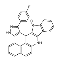 13-[3-(4-fluorophenyl)-1H-pyrazol-4-yl]-7,13-dihydro-12H-benzo[f]indeno[1,2-b]quinolin-12-one Structure