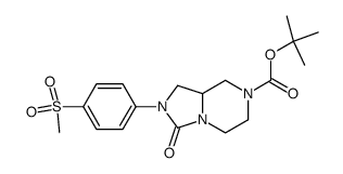 tert-butyl 2-(4-(methylsulfonyl)phenyl)-hexahydro-3-oxoimidazo[1,5-a]pyrazine-7(1H)-carboxylate Structure
