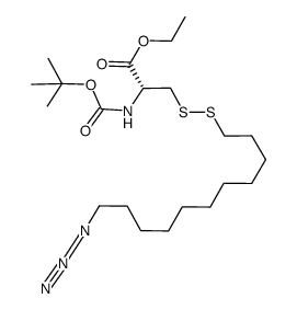 ethyl (R)-3-[(11-azidodecyl)disulfanyl]-2-(tert-butoxycarbonylamino)propanoate结构式