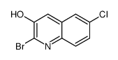 2-bromo-6-chloro-quinolin-3-ol结构式