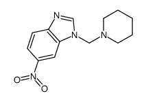 6-nitro-1-(1-piperidylmethyl)benzoimidazole Structure