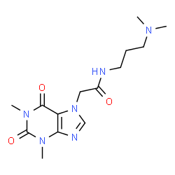 N-[3-(Dimethylamino)propyl]-2-(1,3-dimethyl-2,6-dioxo-1,2,3,6-tetrahydro-7H-purin-7-yl)acetamide结构式