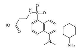 1－二甲胺基萘－5－磺酰-β-丙氨酸环己基铵盐结构式