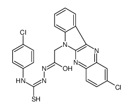 1-[[2-(2-chloroindolo[2,3-b]quinoxalin-6-yl)acetyl]amino]-3-(4-chlorophenyl)thiourea Structure