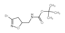 TERT-BUTYL ((3-BROMO-4,5-DIHYDROISOXAZOL-5-YL)METHYL)CARBAMATE structure