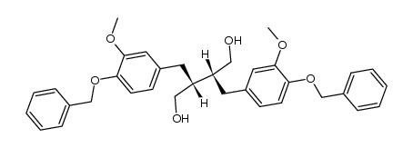 (8R,8'R)-4,4'-dibenzyloxy-3,3'-dimethoxylignane-9,9'-diol结构式