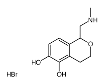 1-methylaminomethyl-5,6-dihydroxyisochroman hydrobromide Structure