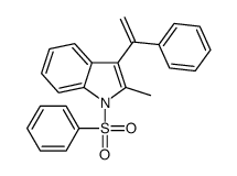 1-(benzenesulfonyl)-2-methyl-3-(1-phenylethenyl)indole Structure